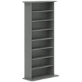 CD and DVD Storage Rack with Adjustable Shelves for Compact Home Organisation Grey