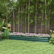 Galvanised Steel Raised Garden Bed 60 x 240cm With Open Bottom For Easy Drainage AOSOM
