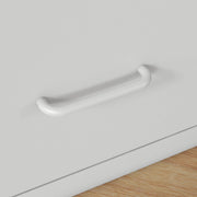 Three Drawer Steel Filing Cabinet with Lockable Storage for Home Office, Cream