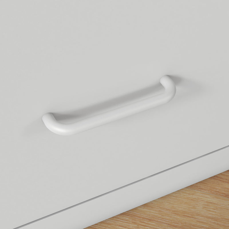 Three Drawer Steel Filing Cabinet with Lockable Storage for Home Office, Cream