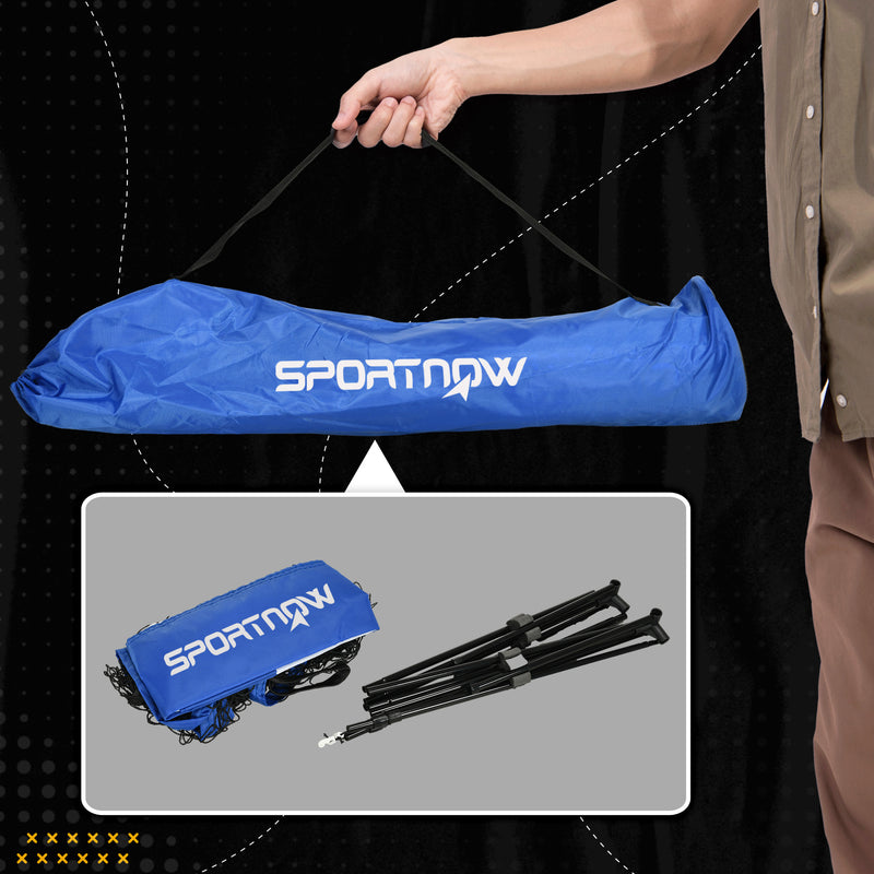 SPORTNOW 4m Badminton Net, Height Adjustable Outdoor Sports Net, with Carry Bag, for Tennis, Pickleball, Volleyball, Blue AOSOM
