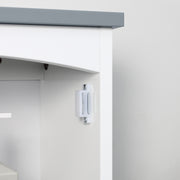 Light Grey Wall Mounted Bathroom Cabinet With Arched Door and Adjustable Shelf by kleankin
