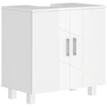 Under Sink Bathroom Cabinet for Pedestal or Freestanding Basins with Storage, White