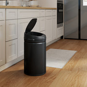 30L Touchless Kitchen Sensor Bin with Lid for Rubbish Waste Stainless Steel Black AOSOM