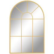 Modern Arched Wall Mirror Gold 91 x 60 cm for Living Room and Bedroom by HOMCOM