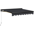 Electric Retractable Garden Awning 3 x 2.5m with LED Light and Aluminium Frame