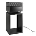 Garden Fire Pit with Log Storage for Tidy and Warm Evenings Outdoors Black Outsunny