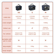 Foldable Soft Pet Carrier With Storage For Small Dogs And Cats Travel Crate, Dark Blue