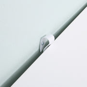 White and Oak Bedside Table with 2 Drawers and Metal Frame for Bedroom or Living Room