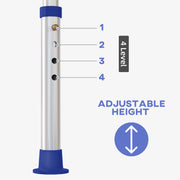 White Adjustable Aluminium Shower and Bath Stool 44-51.5 cm by HOMCOM