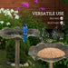 71cm Vintage Bronze Bird Bath with Lotus Leaf Basin for Garden by Outsunny
