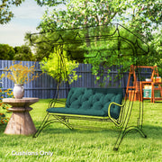 Outdoor Bench Cushion for 2 Seater Benches and Swing Chairs with Tie Fastenings Green AOSOM