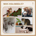 81cm Cat Scratching Post with Sisal Rope Hanging Ball and Soft Plush in Brown by PawHut