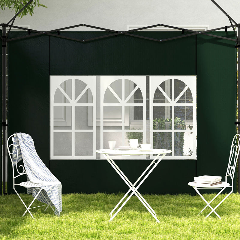 Set of Two Green 3 x 3m Gazebo Side Panels Ideal for Replacing Garden Shelter Walls