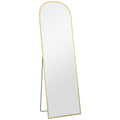 Gold Full Length Standing Mirror with Aluminium Frame Ideal for Bedroom or Dressing Room