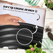 Dark Grey Metal Raised Garden Bed With Safety Edging For Flowers Herbs And Succulents