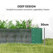 Green 180 x 90cm Galvanised Steel Open Garden Planter Durable Raised Bed by Outsunny