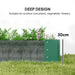 Green 180 x 90cm Galvanised Steel Open Garden Planter Durable Raised Bed by Outsunny