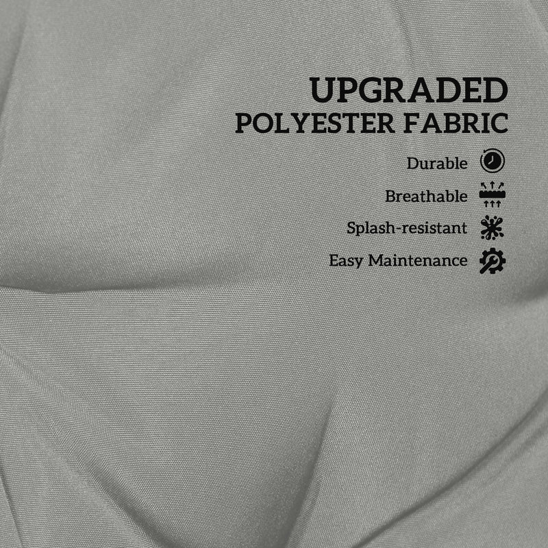 Light Grey 2 Seater Garden Bench Cushion with Backrest and Ties 98 x 100cm by Outsunny