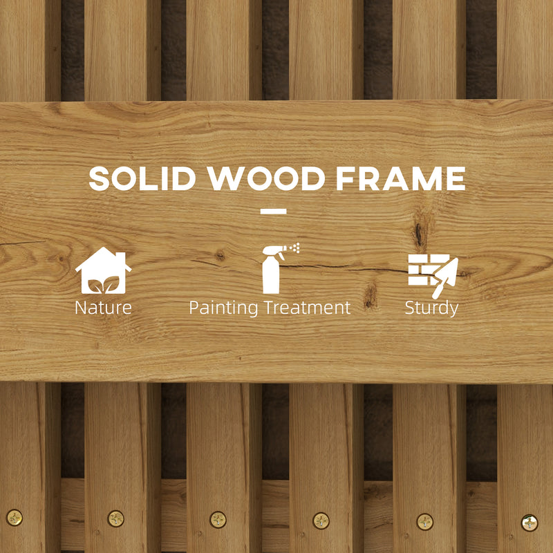 Set of 2 Wooden Wall Planters With Trellis and Drainage Ideal for Patio Gardening