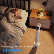 Tower Fan for Small Rooms with Quiet Oscillation and Timer White AOSOM
