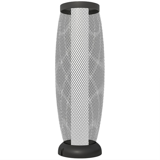 Black Solar Garden Floor Lamp 71.5cm with LED Light and Metal Shade for Outdoors