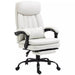 Image of a Cream White Massage Desk Chair With Footrest