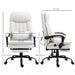 Image of a Cream White Massage Desk Chair With Footrest