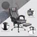 Image of a Dark Grey Massage Executive Office Chair With Footrest