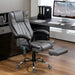 Image of a Dark Grey Massage Executive Office Chair With Footrest