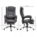 Image of a Dark Grey Massage Executive Office Chair With Footrest