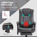 Image of a Dark Grey Massage Executive Office Chair With Footrest