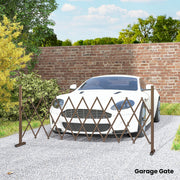 Outdoor dining table with weather-resistant surface for garden use grey AOSOM