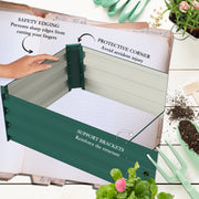 Galvanised Steel Raised Garden Bed 60 x 240cm With Open Bottom For Easy Drainage AOSOM