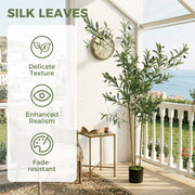 Artificial Olive Tree for Easy Maintenance Free Greenery in Living Rooms Green Homcom