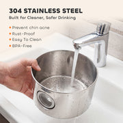 Cordless Pet Water Fountain with Motion Sensor and 4L Tank for Cats and Small Dogs Silver AOSOM