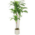 120cm Artificial Dracaena Tree with Realistic Bendable Trunks for Home or Office Green