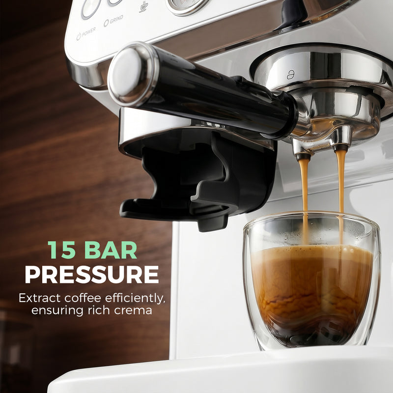 Bean to Cup Coffee Machine for Barista-Style Espresso and Lattes at Home