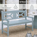 Grey 2 Seater Wooden Garden Bench Outdoor Patio Loveseat for Porch by Outsunny