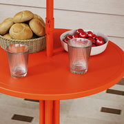 Kids Outdoor Picnic Table Set with Umbrella and 2 Folding Chairs for Garden Use Orange AOSOM