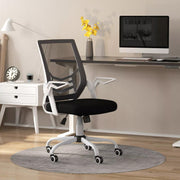 Image of a Mesh Office Chair With Flip Up Arms, Lumbar Support, Swivel Base.