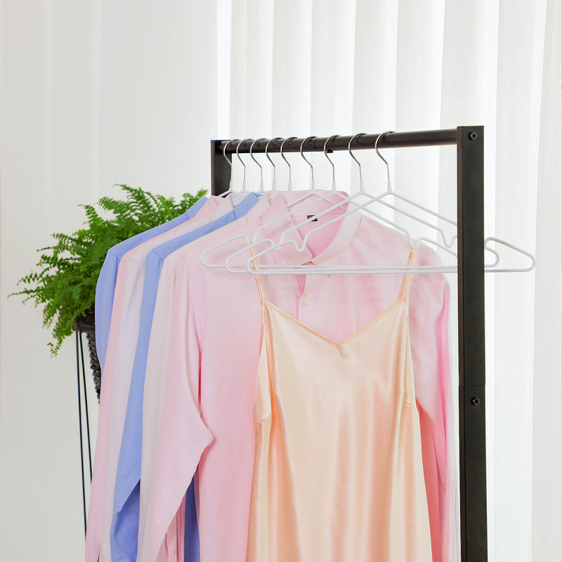 Slim Metal Coat Hanger Set Non Slip Space Saving Design for Wardrobes by Songmics