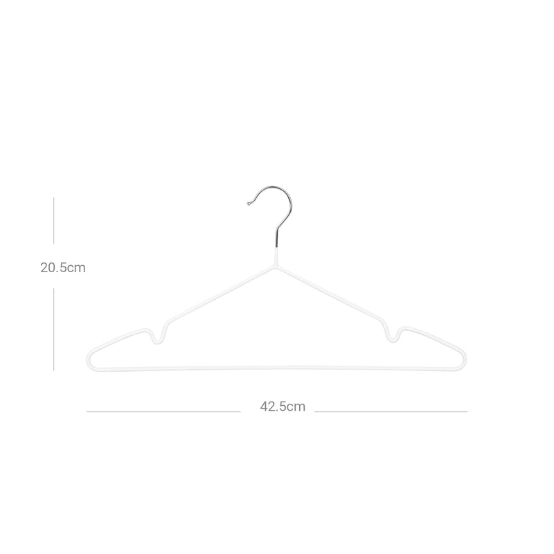 Slim Metal Coat Hanger Set Non Slip Space Saving Design for Wardrobes by Songmics