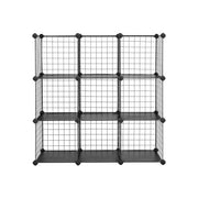 Modular Metal Wire Bookcase Storage Shelving Unit for Home or Office by Songmics