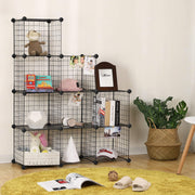 Modular Metal Wire Bookcase Storage Shelving Unit for Home or Office by Songmics