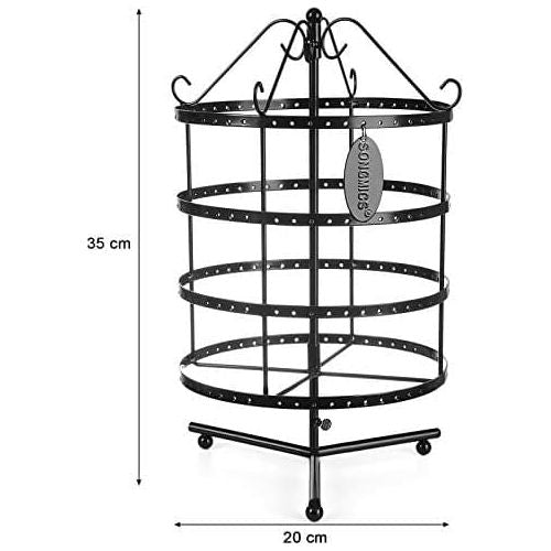 Metal Jewellery Stand, Black Songmics