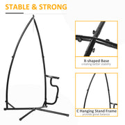 Heavy Duty Metal C Stand for Hammock Chair Ideal for Garden Porch or Indoor Use