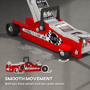 Low Profile Hydraulic Trolley Jack for Easy Vehicle and Equipment Lifting 2.5 Ton Red AOSOM