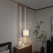 White Linen Wave Pendant Light Shade E27 Ceiling Lamp for Living Room Bedroom by HOMCOM