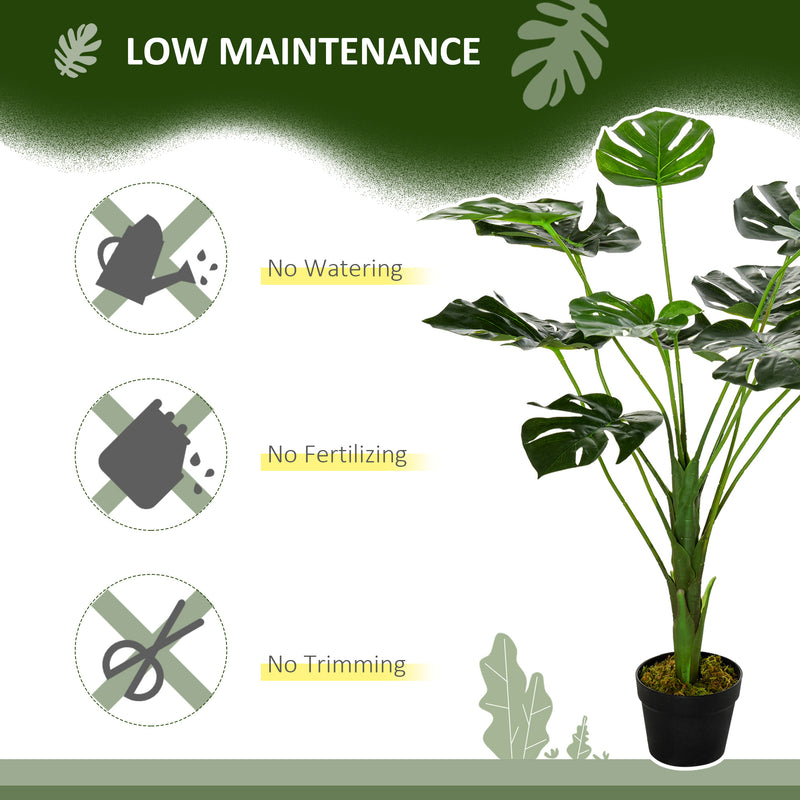 2 Pack Artificial Monstera Plants With Pots For Indoor Or Outdoor Decor 85cm Green